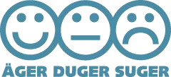 Äger, Duger, Suger, logga