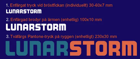 Trykskitse til crewjakkerne: brystlomme, ærme og ryg