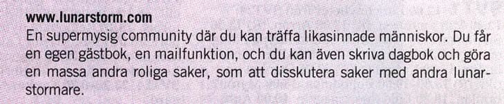 GP 28. maj 2000: linktip ”supermysig community”