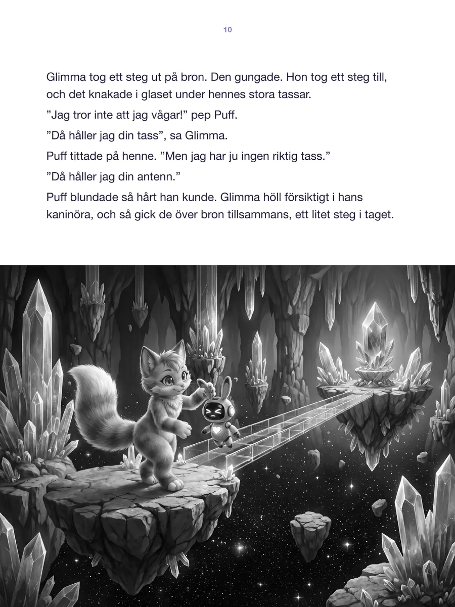 Sida 12 av 30 i boken Glimma och mysteriet med den försvunna regnbågen